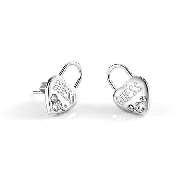 Örhängen - GUESS - Lock Me Up UBE20054 - Rostfritt stål - Swarovski kristaller - Silver