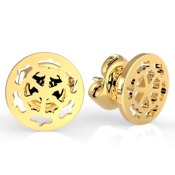 Örhänge - GUESS SMYCKE - PEONY ART UBE29076 - Guld - Rostfritt stål - Säkerhetsskruvstolpar