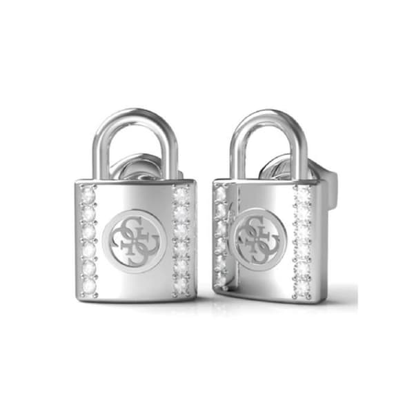 Örhängen - Guess - JUBE01096JWRT-U - Rostfritt stål - Silver - Centrerad logotyp