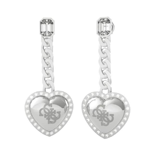 Örhängen - Amore - JUGE01071JWWRT-U - Rostfritt stål - Hjärthänge - Silver