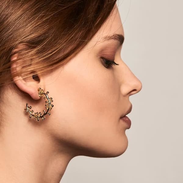 P D Paola 925 Sterling Silver Guldpläterade LaPlage örhängen AR01-059-U