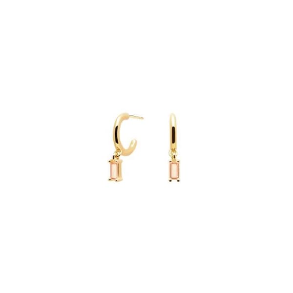 P D Paola 925 Sterling Silver Guld Färg Aisha Peach Alia Örhängen AR01-118-U