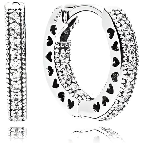 Örhängen - Pandora - 296317CZ - 925 Silver - Creole - Cubic Zirconia