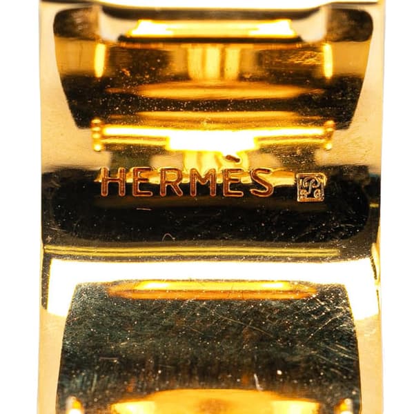Pre-owned Hermès Enamel Cloisonne Clip On Earrings Red