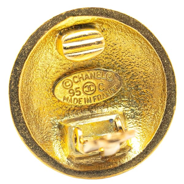 Pre-owned Chanel Gold Plated CC Clip On Earrings Gold