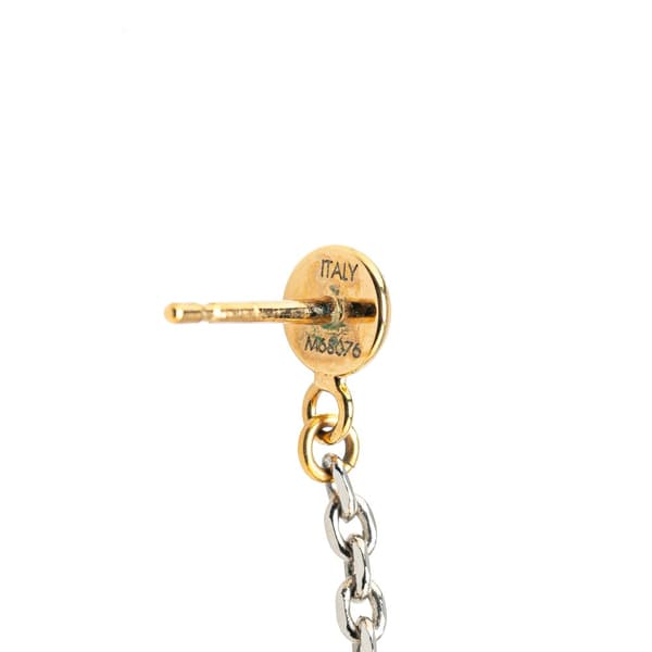 Pre-owned Louis Vuitton Gold Plated Logomania Earrings Gold