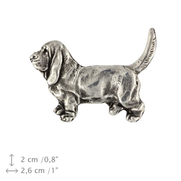 Basset Hound I - hängande örhängen med hundar, vackra smycken till en hundmamma, en present till en tjej från Art-Dog