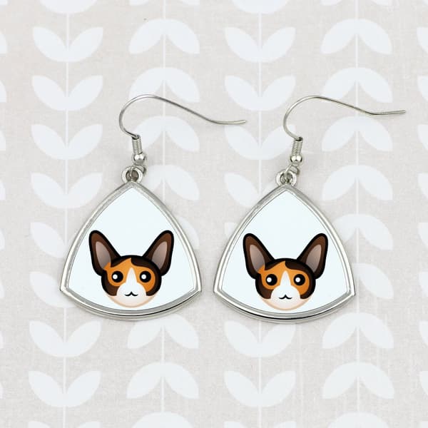 Cornish Rex - eleganta presentörhängen i metall från Art-Dog