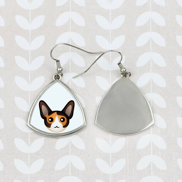 Cornish Rex - eleganta presentörhängen i metall från Art-Dog