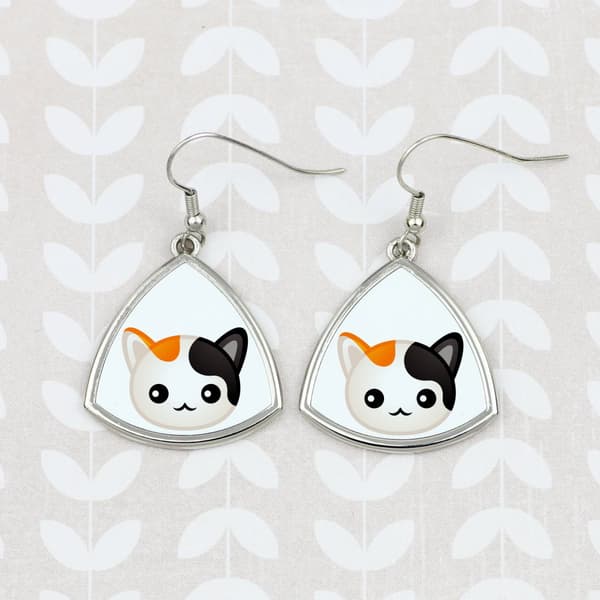 Japansk bobtail - elegante gaveøreringe i metal fra Art-Dog