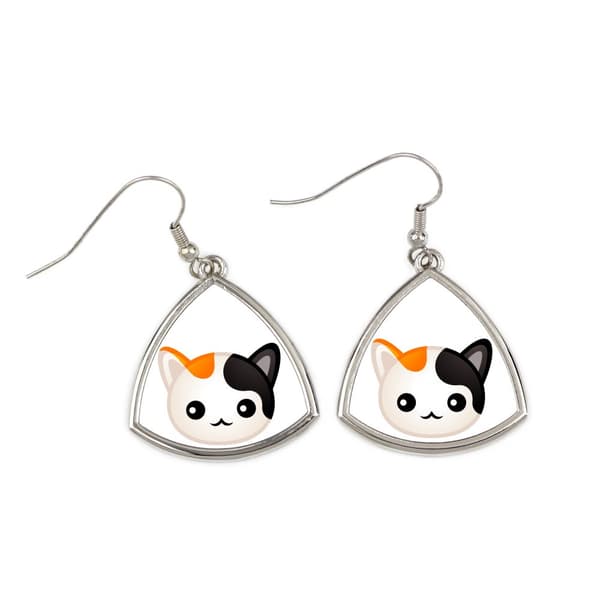 Japansk bobtail - eleganta presentörhängen i metall från Art-Dog
