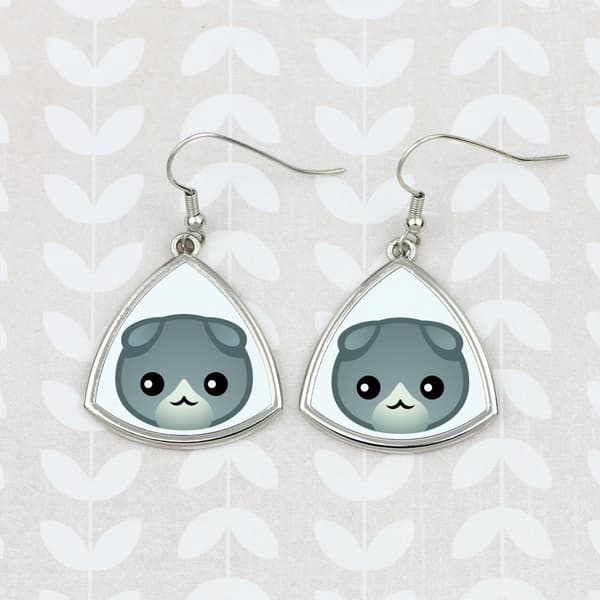 Scottish fold - eleganta presentörhängen i metall från Art-Dog