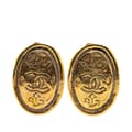 Pikkukuva 1 / 3: Pre-owned Chanel Gold Plated CC Crown Clip On Earrings Gold