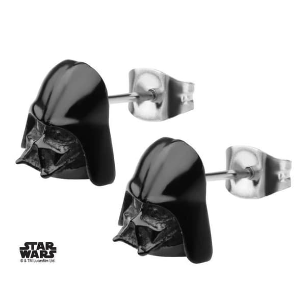 Örhängen - STAR WARS - Darth Vader - Stål - Svart - Stift - Plopp