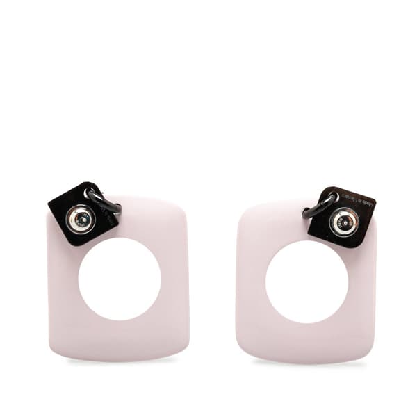 Pre-owned Hermès Buffalo Horn Dalva Drop Earrings Pink