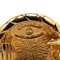 Miniatyrbild 4 av 4: Pre-owned Chanel Gold Plated CC Round Clip On Earrings Gold