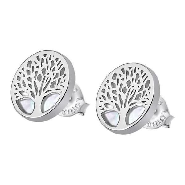 Lotus Silverörhängen för kvinnor - Silver - Tree Of Life Range