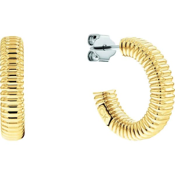 Örhängen - Calvin Klein - 35000032 - Rostfritt stål - Guld och silver - Öppna creoler