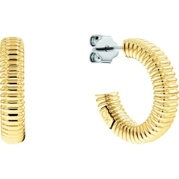 Örhängen - Calvin Klein - 35000032 - Rostfritt stål - Guld och silver - Öppna creoler