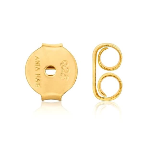 ANIA law HAIE örhänge 925m silverpläterad 14k guld Lyxkollektion Minimalism slät krokform