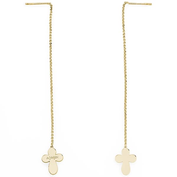 Ladies' Earrings Amen CROCE GOLD