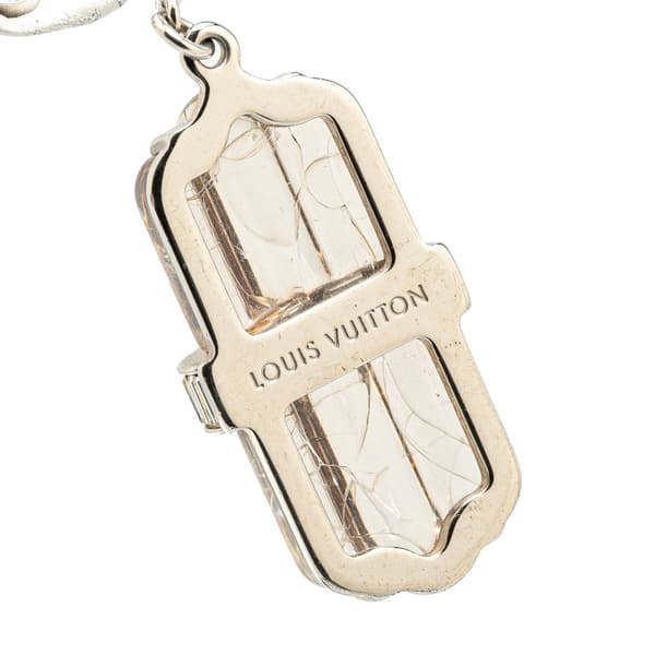 Pre-owned Louis Vuitton Brass Book Le Reille Rock My World Earrings Silver