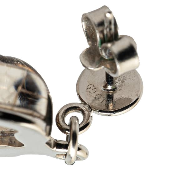 Pre-owned Louis Vuitton Brass Book Le Reille Rock My World Earrings Silver