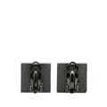 Miniatyrbild 2 av 4: Pre-owned Chanel Silver Plated Square Crystal Clip On Earrings Silver