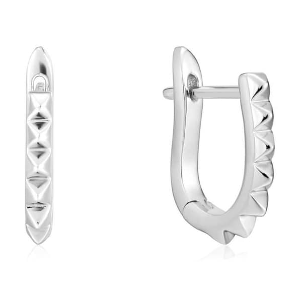 Örhängen silver samling av ANIA lag HEDGE av rodiada It Up spikar av slät Spike relief
