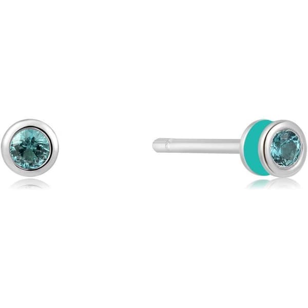 Ania Haie örhängen för kvinnor - Bright Future - Silver och blå - 2 mm zirkoner