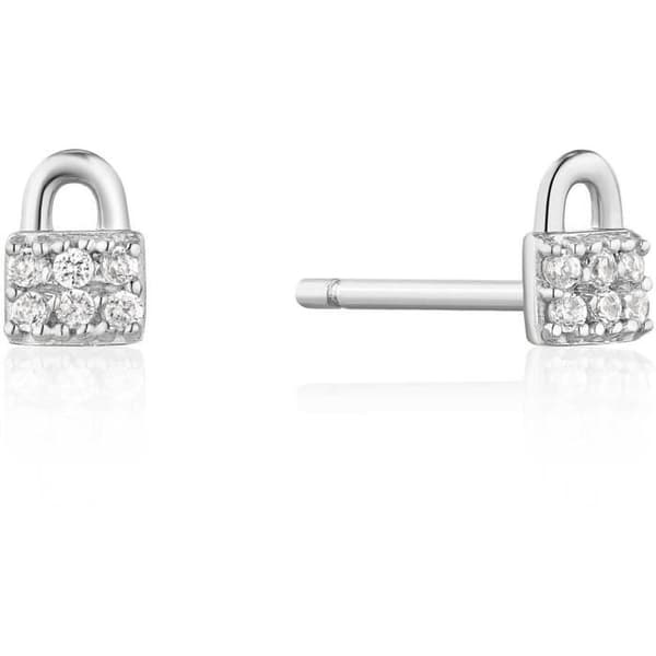 Ania Haie Under Lock &amp; Key damörhängen - Silver - Hänglås med zirkoner