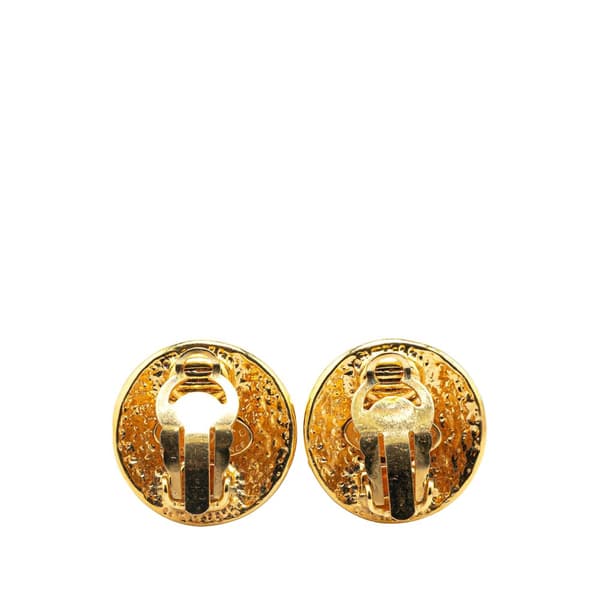 Pre-owned Chanel Gold Plated CC Clip on Earrings Gold