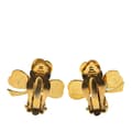 Miniatyrbilde 2 av 3: Pre-owned Chanel Gold Plated Clover Clip on Earrings Gold