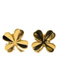 Miniatyrbilde 1 av 3: Pre-owned Chanel Gold Plated Clover Clip on Earrings Gold