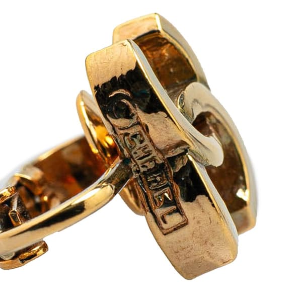Pre-owned Chanel Gold Plated CC Clip On Earrings Gold