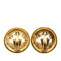 Pikkukuva 2 / 4: Pre-owned Chanel Gold Plated CC Round Clip on Earrings Gold