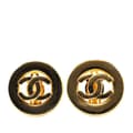 Pikkukuva 1 / 4: Pre-owned Chanel Gold Plated CC Round Clip on Earrings Gold