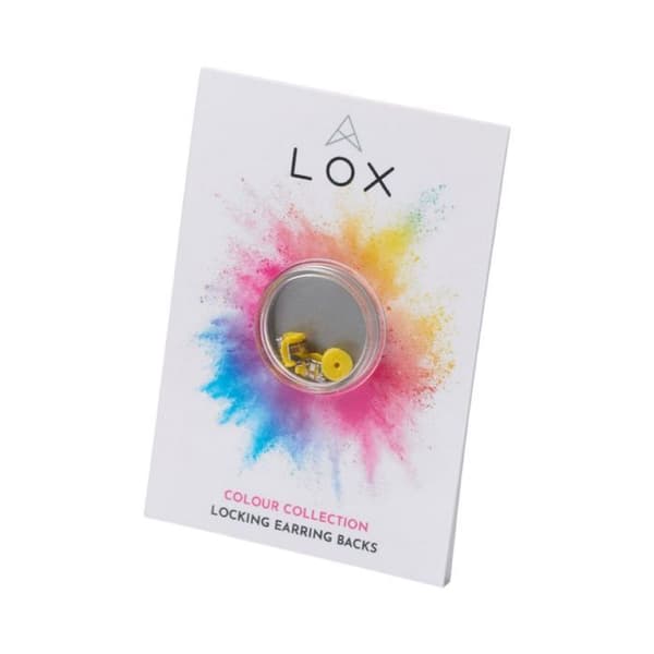 Örhängen - ABIJOUX - LOX - Hypoallergeniska - Gul - 2 par - Säker låsning