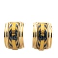 Miniatyrbilde 1 av 3: Pre-owned Hermès Enamel Cloisonne Clip On Earrings Gold