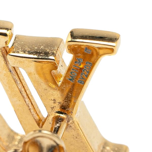 Pre-owned Louis Vuitton LV Iconic Enamel Push Back Earrings Pink