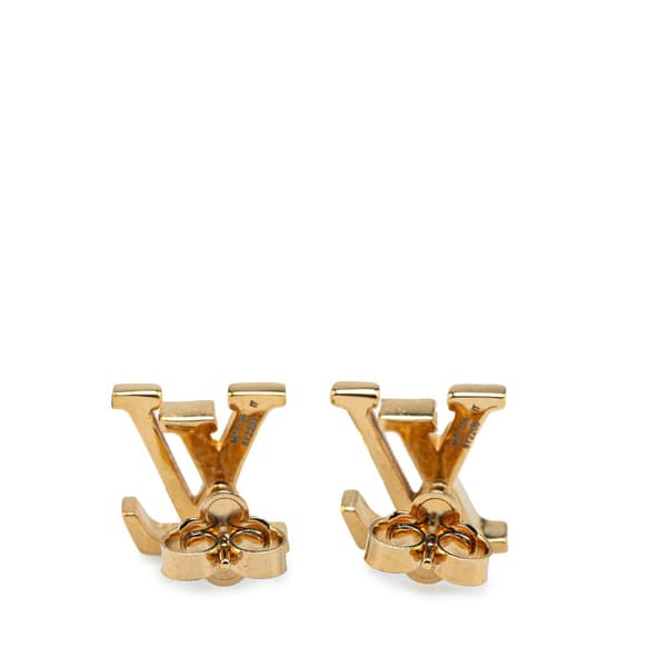 Pre-owned Louis Vuitton LV Iconic Enamel Push Back Earrings Pink
