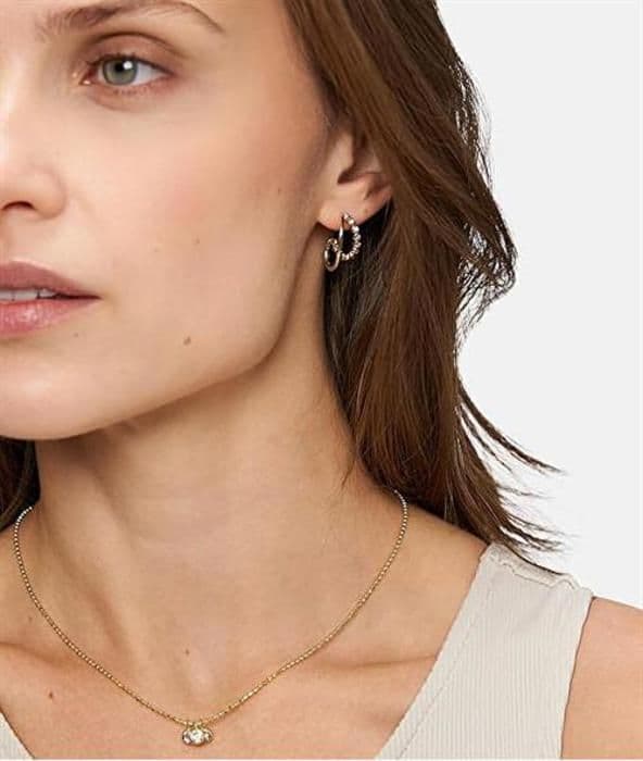 Örhängen i guldplätering med kubisk zirkon Tiny Glimmer TJ-0610-E-21