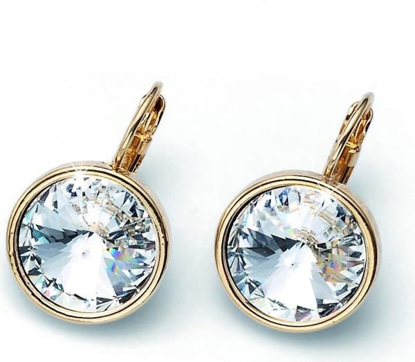 Örhängen i guldfärgad plätering med Swarovski Fun Crystal 22331G-001