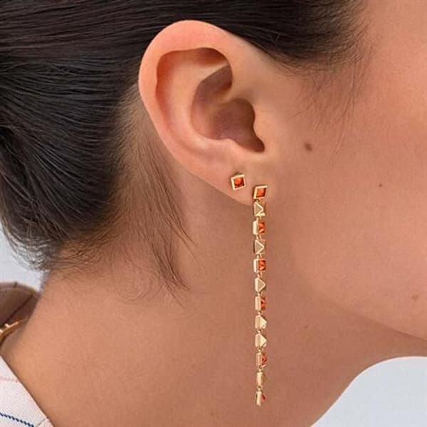 Delikata örhängen i brons med cubic zirconia Cubica RZCU84