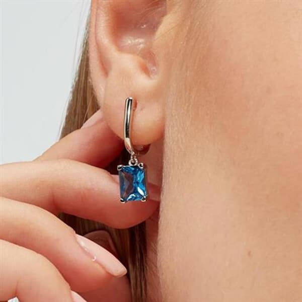 Enkla örhängen i silver Fancy Freedom Blue FFB07