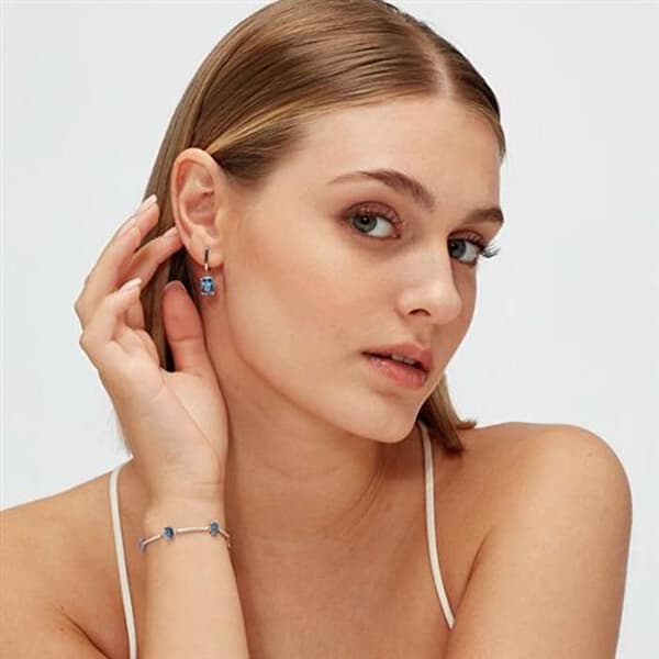 Enkla örhängen i silver Fancy Freedom Blue FFB07