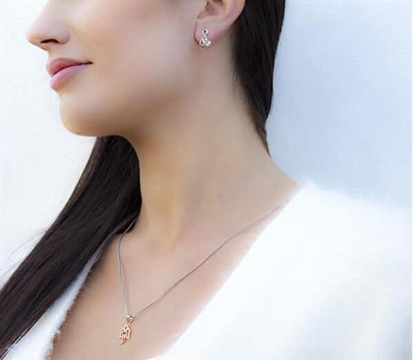 Bländande silverörhängen med klart cubic zirconia AGUC2692-W