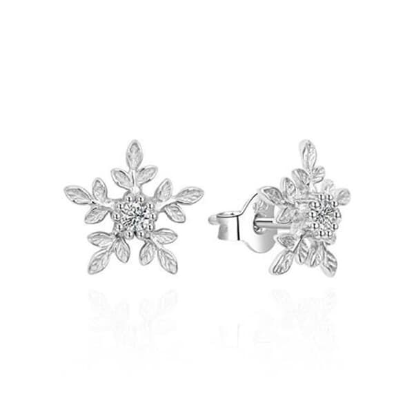 Magnifika silver örhängen Snöflingor AGT-E013PW