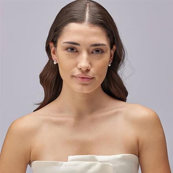 Fina silverörhängen Fancy Infinite White FIW145