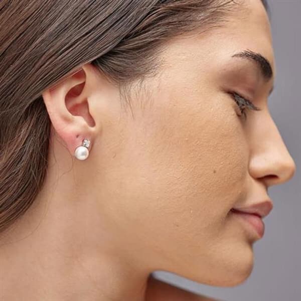 Fina silverörhängen Fancy Infinite White FIW145